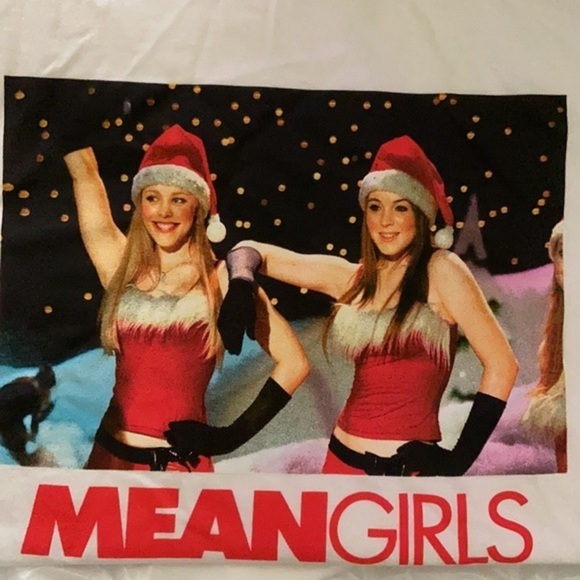 Mean Girls Holiday Graphic White Short Sleeve T-shirt SMALL - Picture 3 of 6